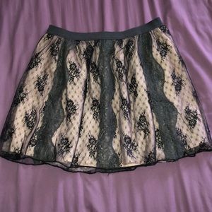 american eagle lace pink mini skirt